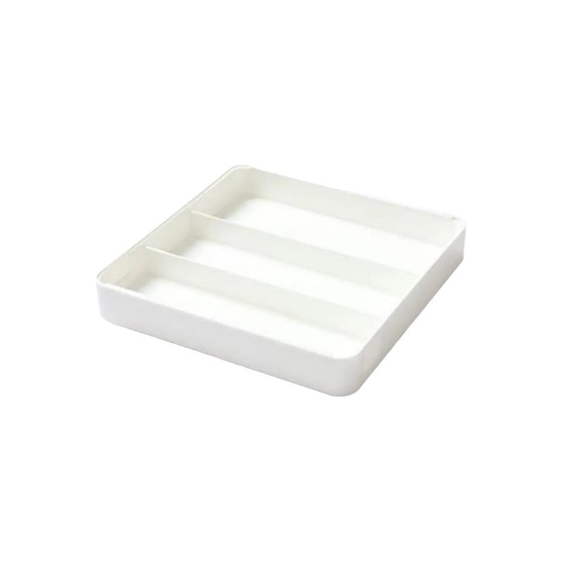 Organizador Separador De Cubiertos Para Cajón Extensible Blanco