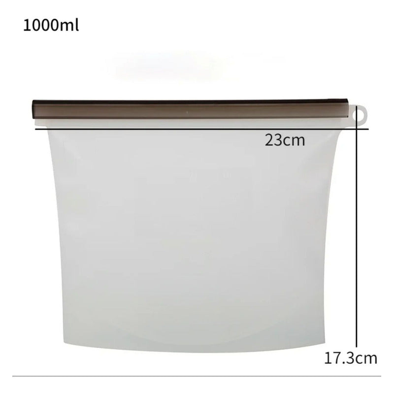 Bolsas De Silicona X2 Conserva Alimentos Reutilizable 1500ml