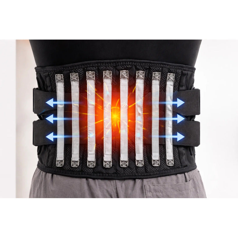 Cinturón Lumbar Ortopédico Con 12 Resortes De Soporte Xl