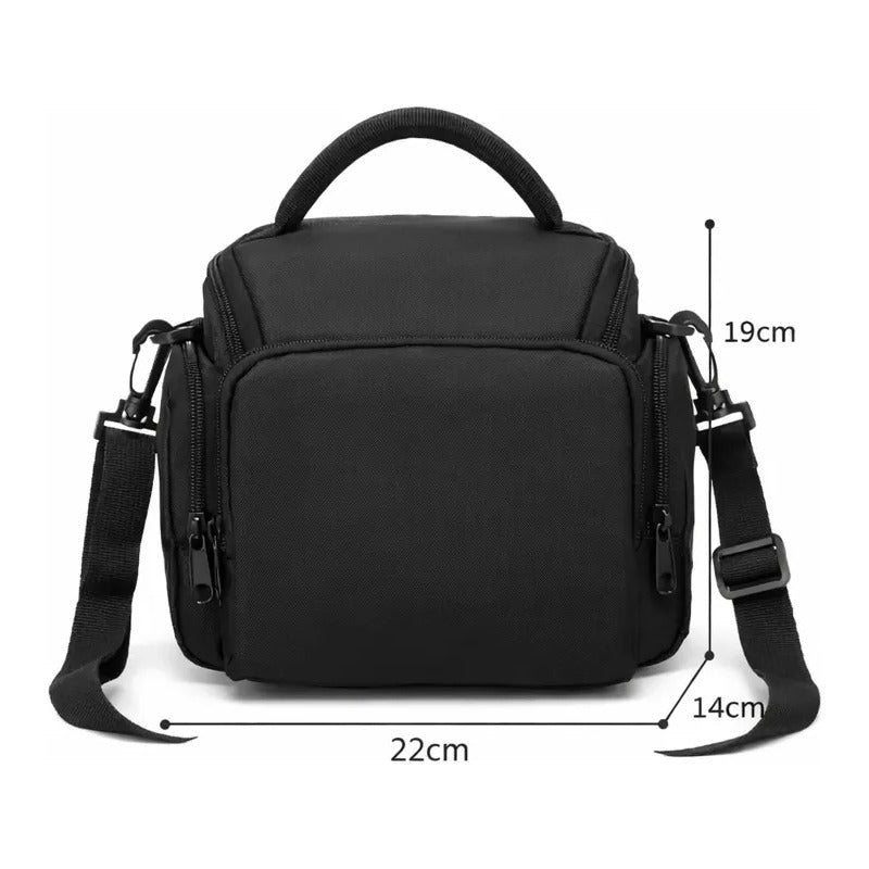 Estuche Para Cámara Bandolera Negra Con División Profesional Negro