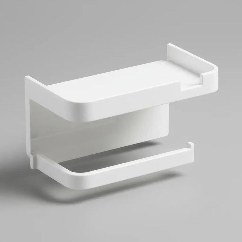 Porta Papel Higiénico Soporte Portarrollos Con Base Celular Blanco