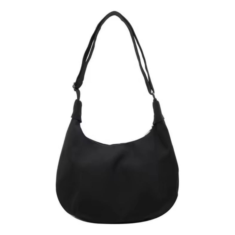 Bolso Dama Cartera Mujer Cruzada Grande Casual Urbana Moda Negro Lisa