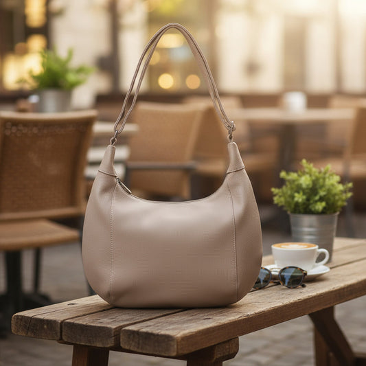 Bolso Dama Cartera Mujer Cruzada Grande Casual Urbana Moda Caqui Lisa