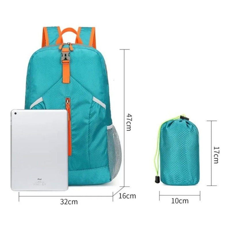 Mochila Deportiva Impermeable Unisex Urbana Bolsa Plegable