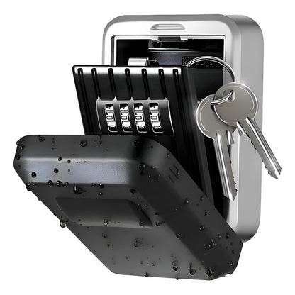 Mini Caja De Seguridad Para Llaves Tarjetas Con Combinación Plateado