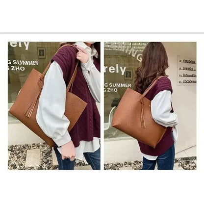 Cartera Mujer Bolso Dama Grande De Mano Cuerina Eco Cuero 1 Gris Lisa