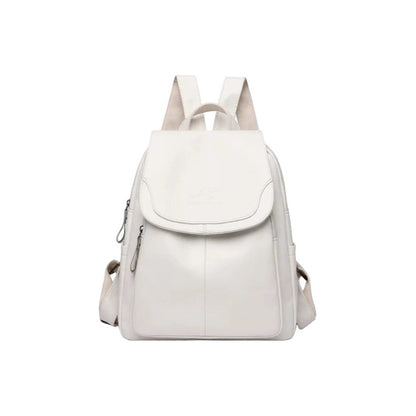 Mochila Dama Bolso Mujer Cuerina Eco Cuero Bolsillo Solapac3