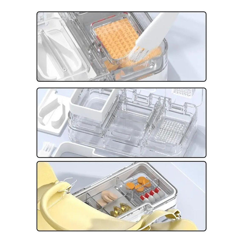 Pastillero Para Medicamentos Corta Y Muele Pastilla Diario