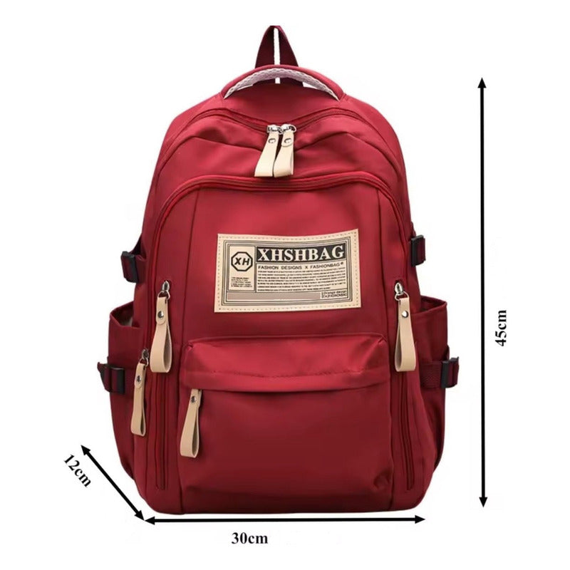 Mochila Escolar Impermeable Urbana Unisex Viaje Resistente Blanco