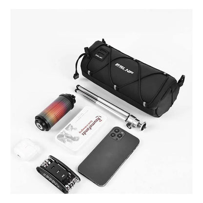 Bolso De Bici Bicicleta Impermeable Para Cuadro Y Manillar Negro