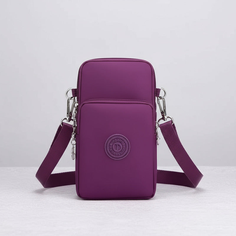 Morral Bandolera Unisex Pequeña Para Celular Varios Colores Violeta