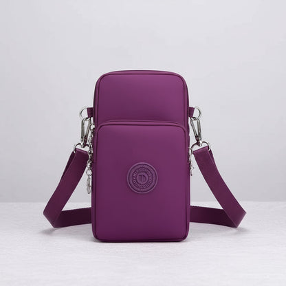 Morral Bandolera Unisex Pequeña Para Celular Varios Colores Violeta