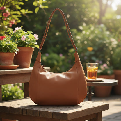 Bolso Dama Cartera Mujer Cruzada Grande Casual Urbana Moda Marrón Lisa