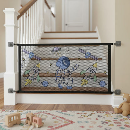 Barrera De Seguridad Para Escalera Bebes Malla Separadora Gr