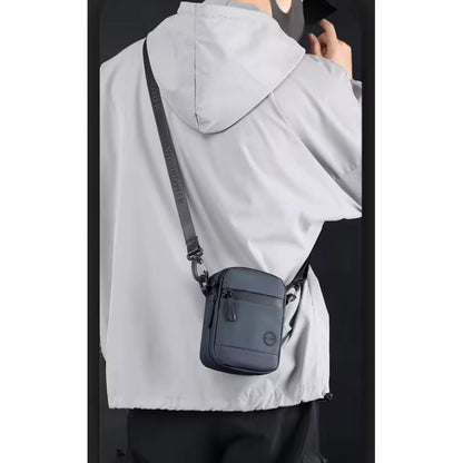Morral Bandolera Bolso Unisex Impermeable Moda Hombre Mujer Negro Lisa