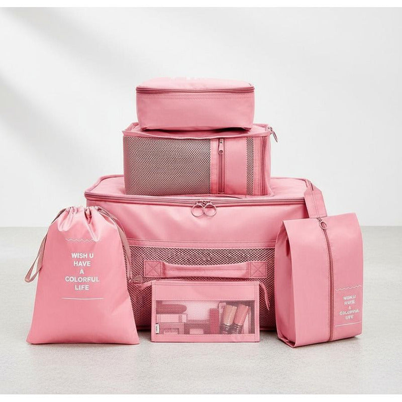 Set Organizador De Viaje 8 Piezas Para Valija Bolsos Ropa