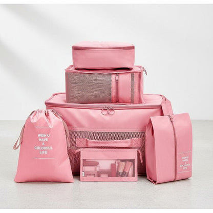 Set Organizador De Viaje 8 Piezas Para Valija Bolsos Ropa