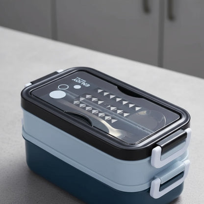 Vianda De Acero Inoxidable 2 Capas Hermética Alimentos