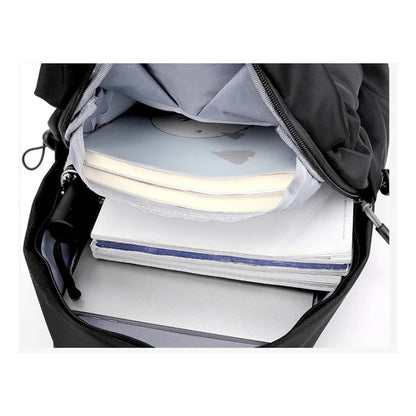 Mochila Escolar Facultad Liceal Impermeable Viaje Lisa Urban Gris Liso