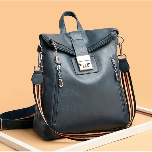 Mochila Cartera Bolso Antirrobo Eco Cuero Moda Dama Numérica