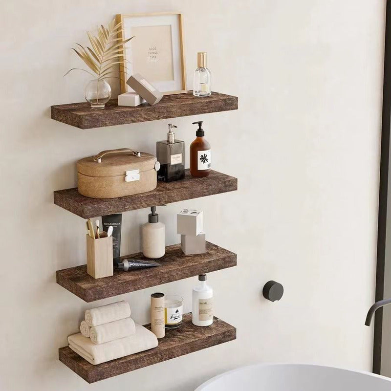 Estante Flotante De Madera Repisa X2 Und Decoracion Pared Madera