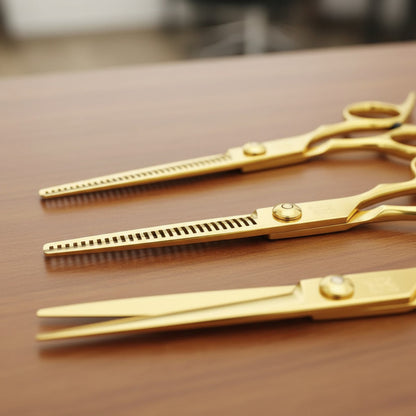 Tijeras De Peluqueria Profesional Set X3 Con Estuche