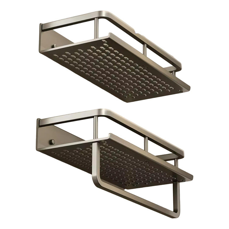Estante Organizador De Baño Y Cocina Dos Pisos Ducha Repisa Negro