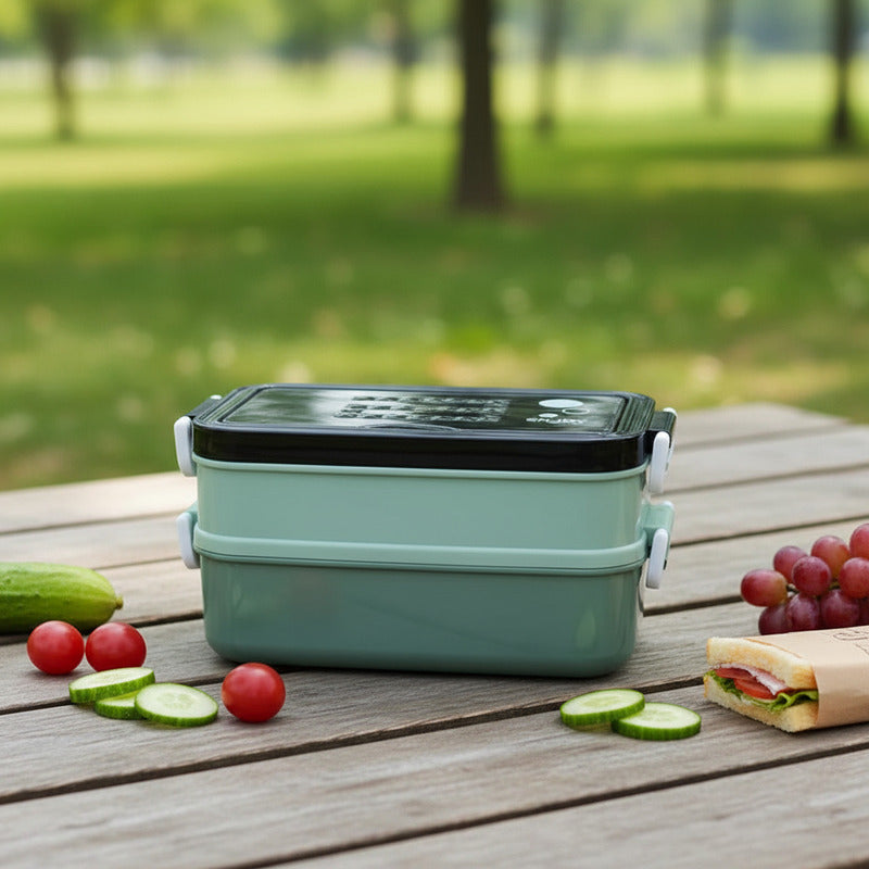 Vianda De Acero Inoxidable 2 Capas Hermética Alimentos