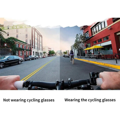 Lentes De Ciclismo Deporte Polarizados Protección Uv Unisex  Tornasolado Negro Y Rojo