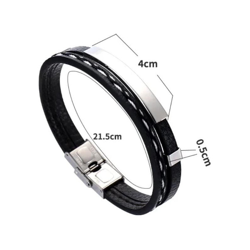 Pulsera Brazalete Con Enchapado Moderna Urbana