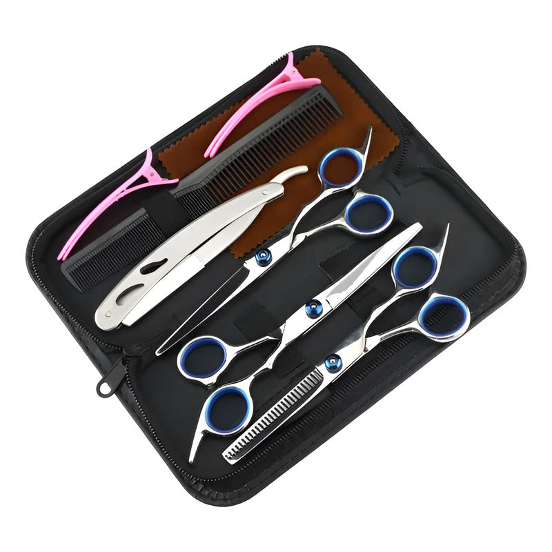 Tijeras De Peluqueria Profesional Set X3 Con Estuche