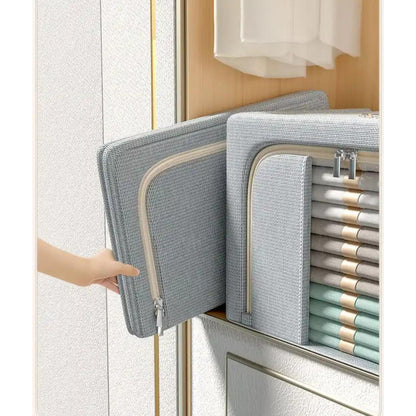 Caja Organizadora De Ropa Multiuso Para Ropero 60x42x40cm Gris