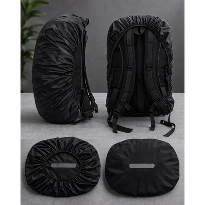 Funda Protectora Impermeable Para Mochila 35lts Reflectante Negro Liso
