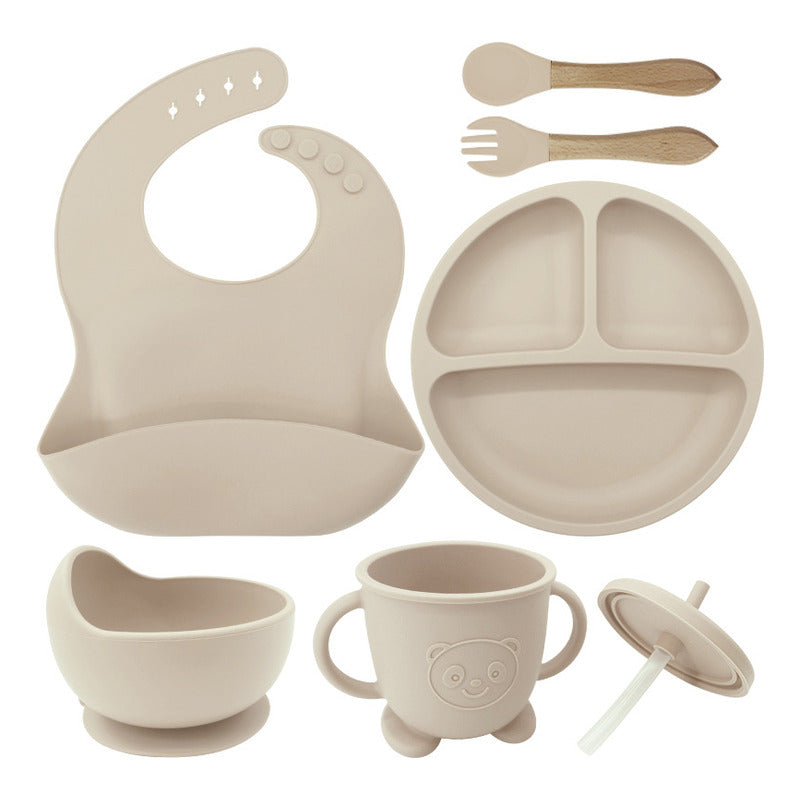 Set De Alimentación Bebe Vajilla De Silicona Varios Colores