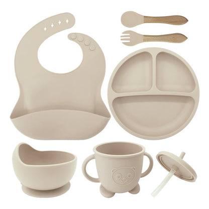 Set De Alimentación Bebe Vajilla De Silicona Varios Colores