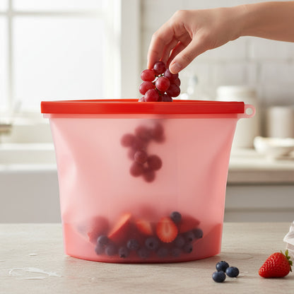 Bolsas De Silicona X2 Conserva Alimentos Reutilizable 1000ml