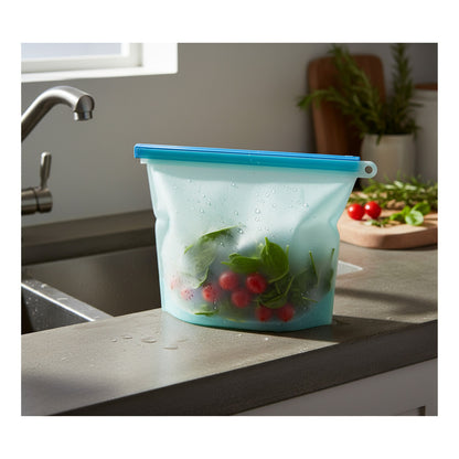 Bolsas De Silicona X4 Conserva Alimentos Reutilizable 500ml