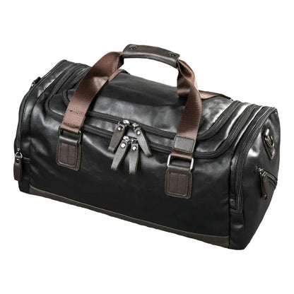 Bolso De Mano Eco Cuero Viaje Entrenamiento Hombre Moda Negro Lisa
