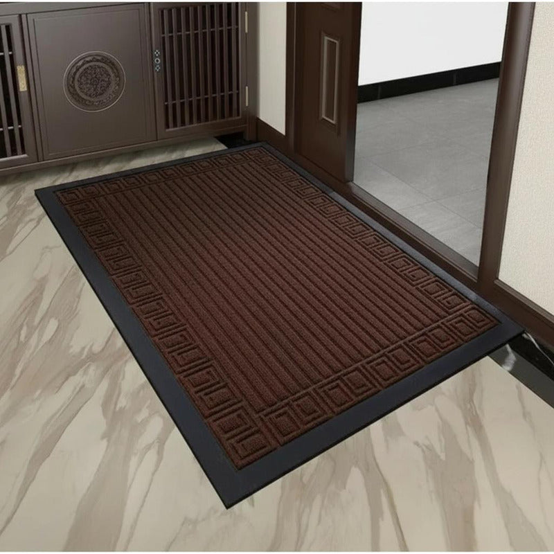 Alfombra De Entrada A Casa Hogar Felpudo Rayas Y Espirales