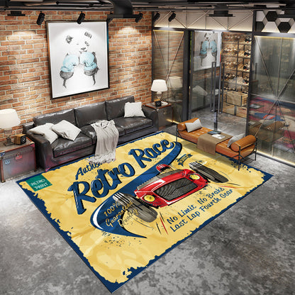Alfombra De Piso 160 X 120 Cm Rectangular Retro Diseños