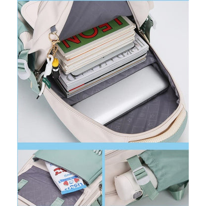 Mochila Escolar Liceal Unisex Impermeable Viaje Jianglida