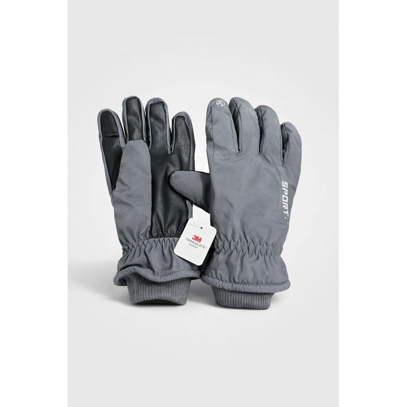 Guantes Térmicos Invierno Impermeables Para Moto Bici Nieve Gris Xl