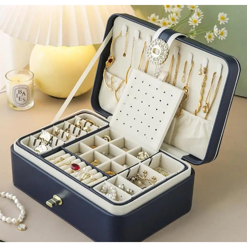 Joyero Alhajero Organizador De Joyas Anillos Colgantes Reloj