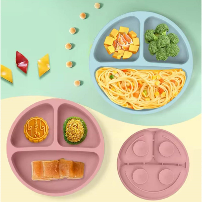Set De Alimentación Bebe Vajilla De Silicona Varios Colores