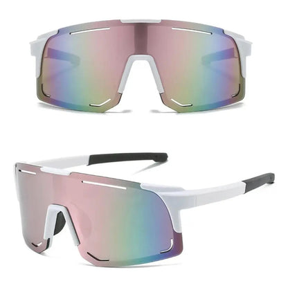 Lentes De Ciclismo Deporte Polarizados Protección Uv Unisex  Tornasolado Blanco Y Negro