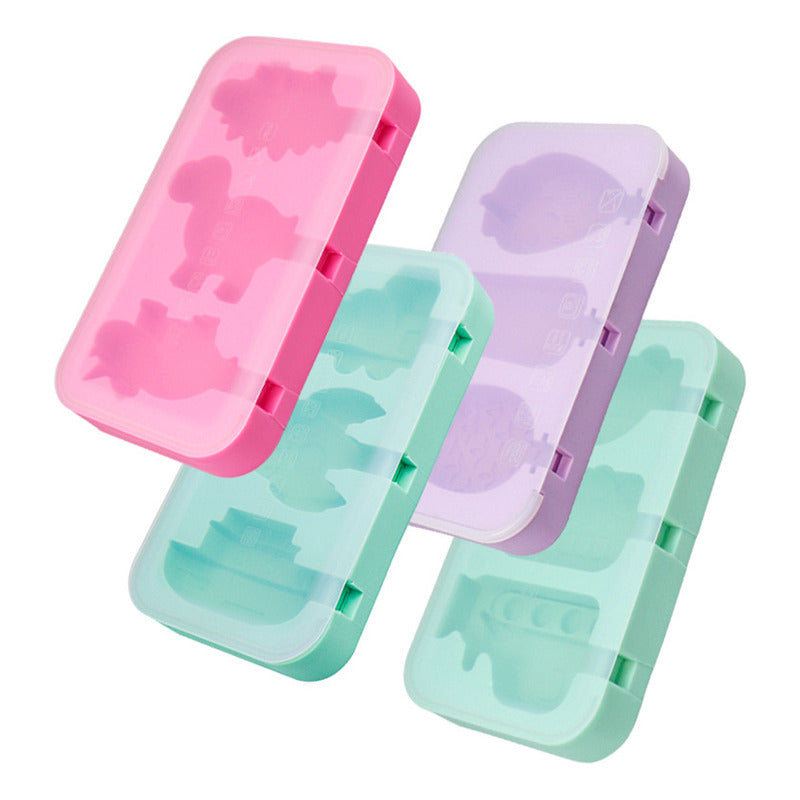 Molde De Silicona Para Paletas De Helado 3 Espacios Variado