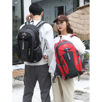 Mochila Deportiva Impermeable Reforzada Camping Trekking 40l Rojo Liso