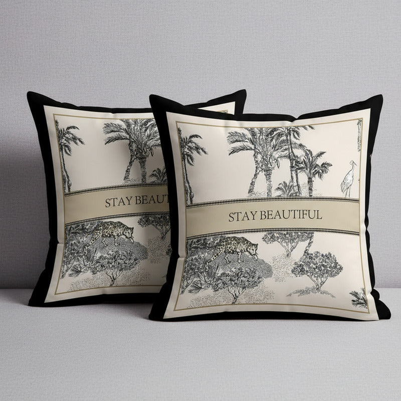 Fundas De Almohadón X2 Decoración Hogar Casa Microfibra Cod2