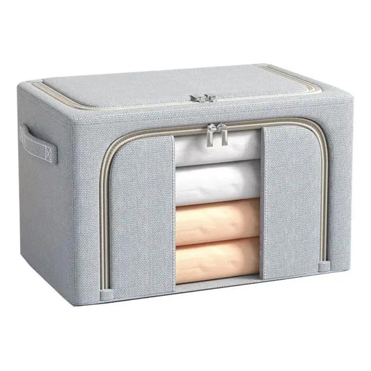 Caja Organizadora De Ropa Multiuso Para Ropero 60x42x40cm Gris
