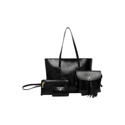 Set De Cartera X4 Bolso Monedero Billetera Eco Cuero Dama 1